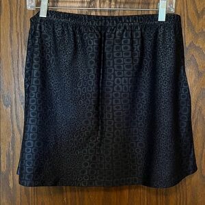 Black Snake Print Athletic Skirt